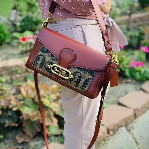 NWT COACH Guang Yu JADE SIG CC REXY Print Flap Shoulder X-body Bag Leather $398 - Picture 10 of 12